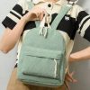 Cute small green Corduroy backpak