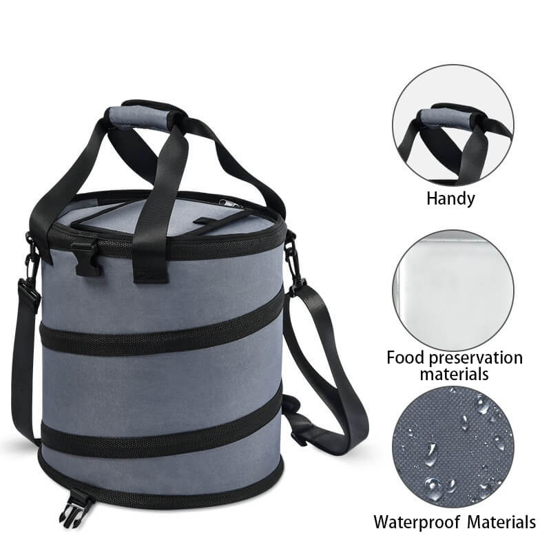 Round Insulated Bucket Bag - 230B15