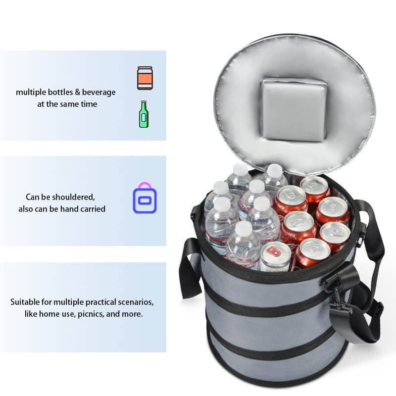 Round Insulated Bucket Bag - 230B15